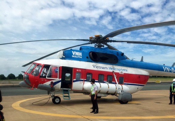 Helicopter deployed in search for missing fishermen drifting at sea